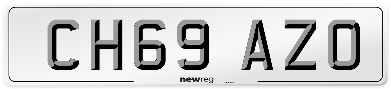 CH69 AZO Number Plate from New Reg